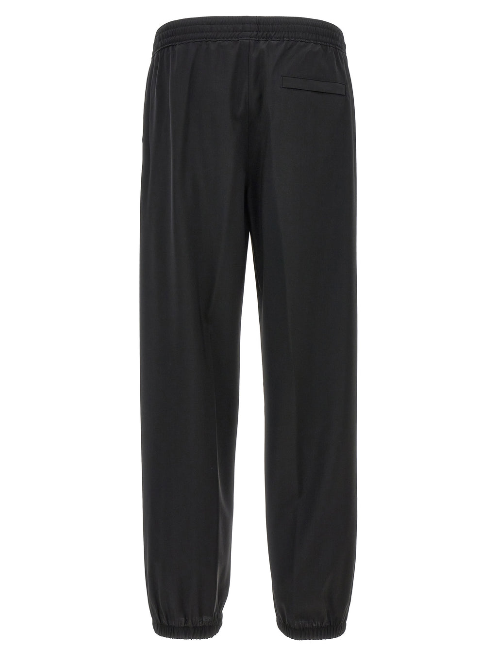 Pantalons décontractés en laine vierge noire de la marque Givenchy, coupe ajustée et style élégant pour un look sophistiqué.