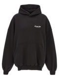 Sweat à capuche en coton bicolore de Balenciaga, style moderne avec logo visible, tissu doux et confortable.