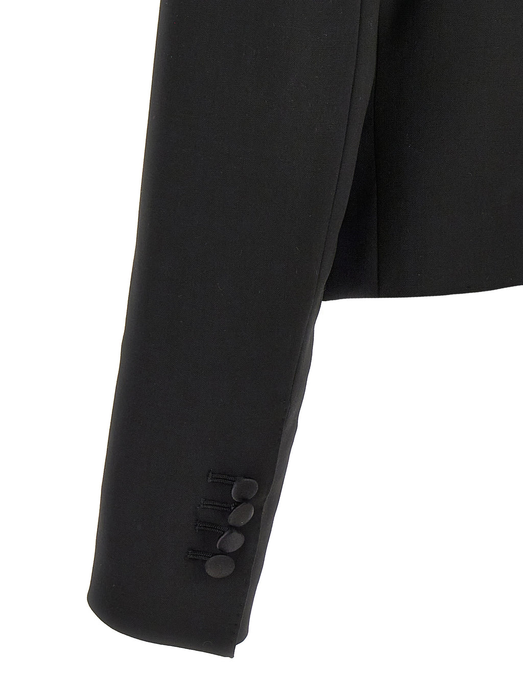 Blazer noir en laine vierge de Dolce & Gabbana, veste élégante pour homme ou femme, détail classique et couture raffinée.