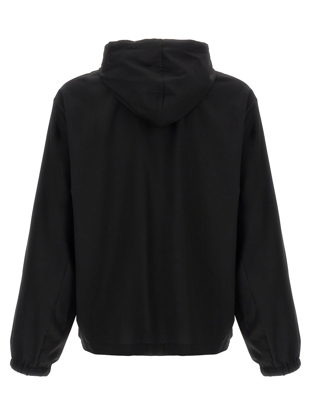 Sweatshirt Givenchy noire en laine vierge, coupe décontractée, col rond et logo discret sur la poitrine.