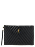 Saint Laurent Black Calfskin Clutch Bag