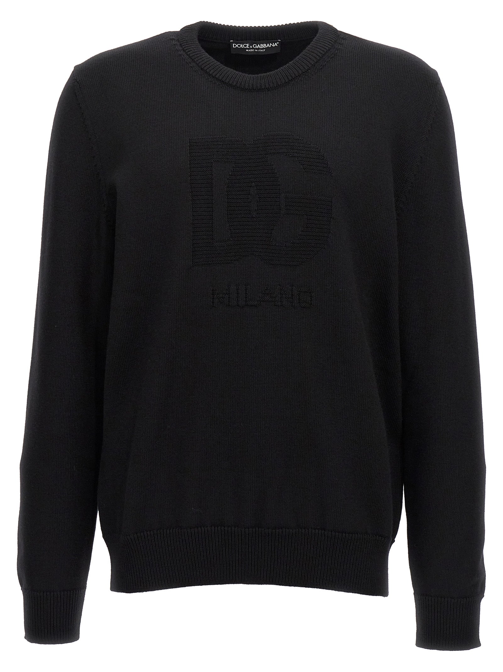 Cardigan noir en laine vierge de Dolce & Gabbana, style élégant et classique, détail de la texture en laine.
