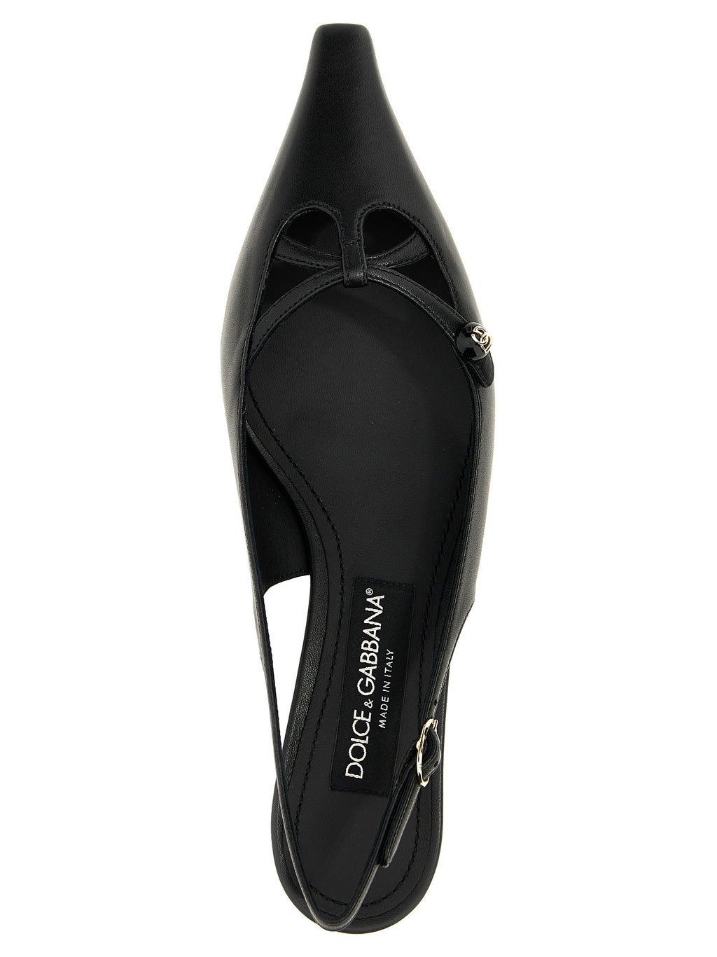 Dolce & Gabbana Pumps aus schwarzem Lammleder mit mittlerem Absatz