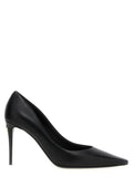 Escarpins à talons hauts en cuir d'agneau noir de Dolce & Gabbana, élégants et sophistiqués.