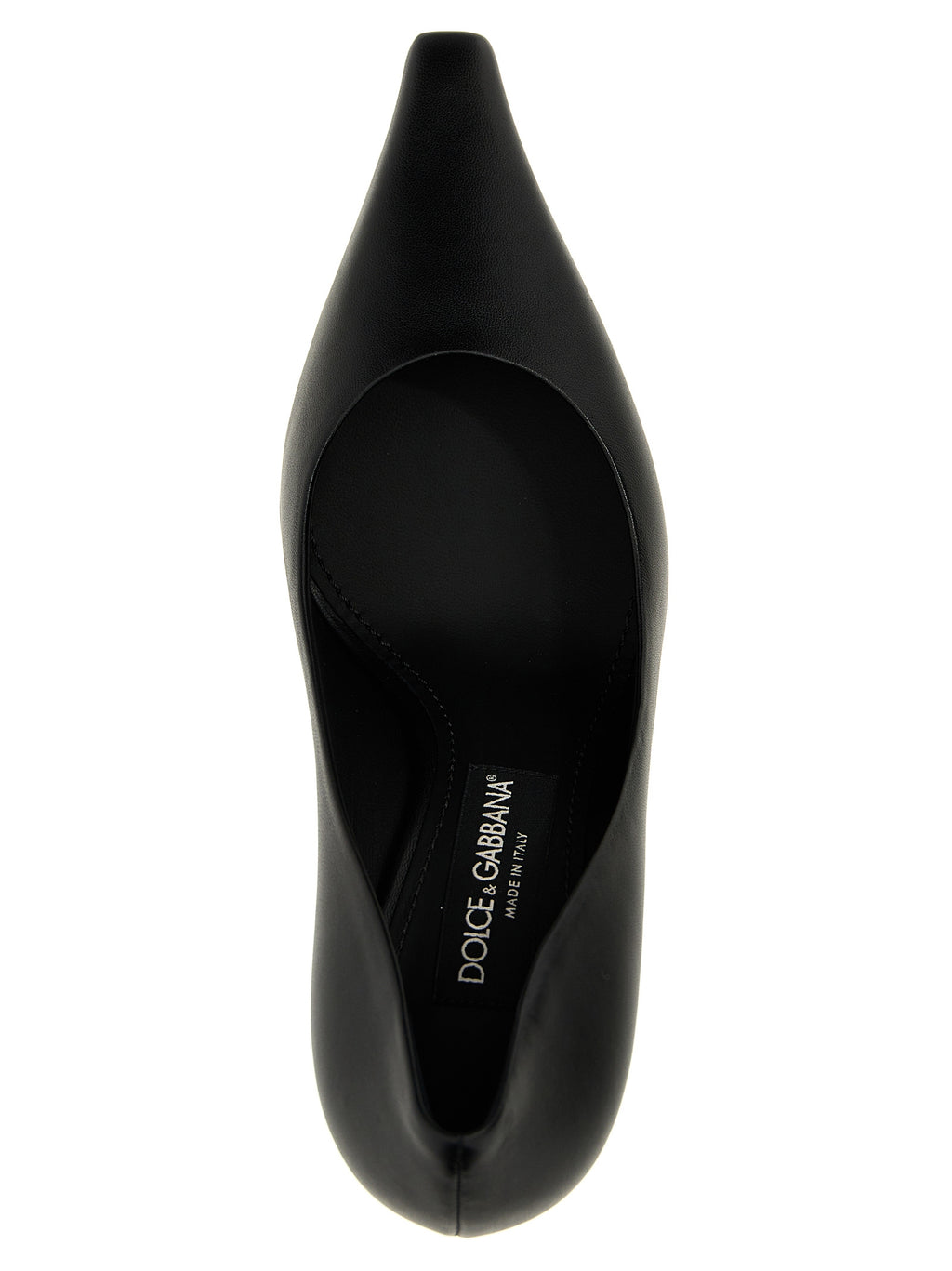 Chaussures à talons hauts Dolce & Gabbana en cuir d'agneau noir, élégantes et sophistiquées pour femmes.