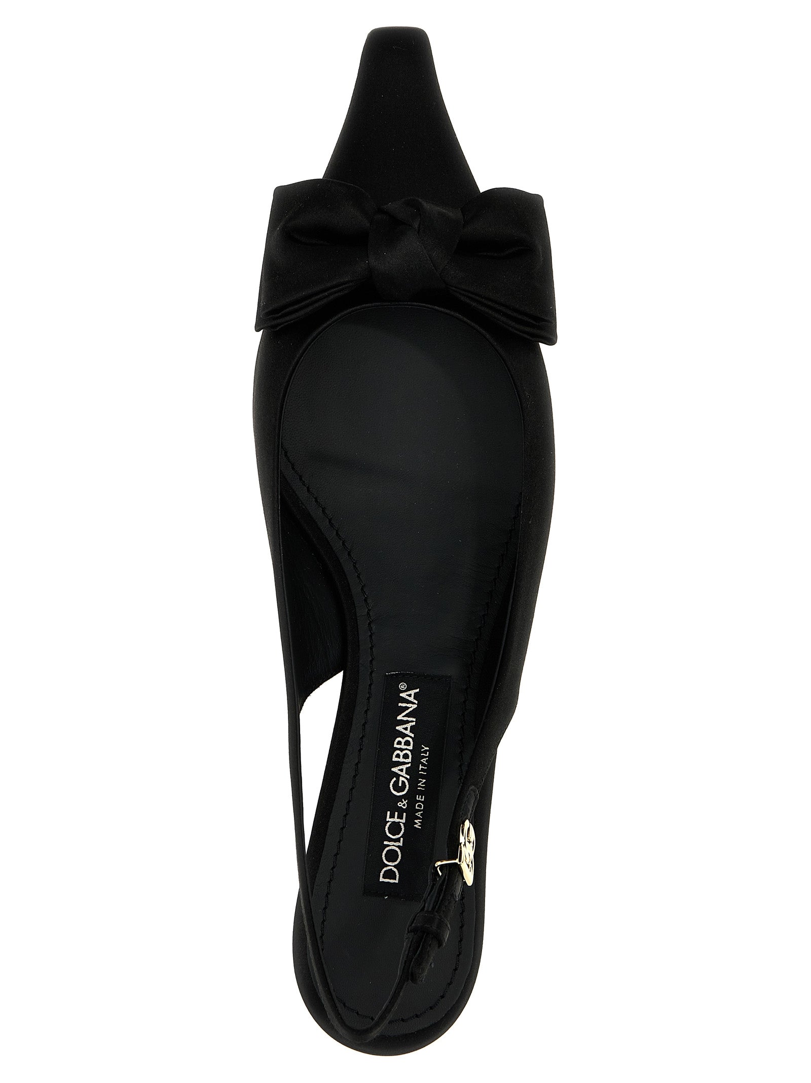 Chaussures Dolce & Gabbana noires en viscose avec talons moyens, élégantes et sophistiquées pour femme.