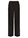 Pantalon de costume violet en laine vierge Fendi, coupe élégante et tissu de haute qualité, porté sur un mannequin.