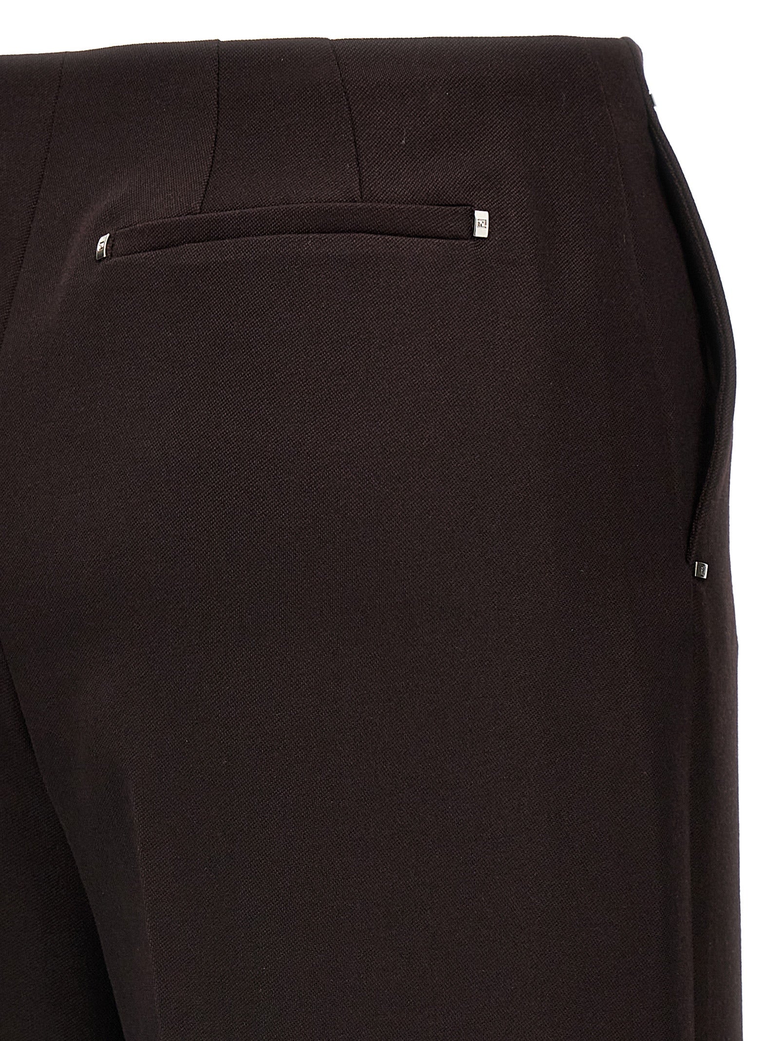 Pantalon de costume violet en laine vierge de la marque Fendi, coupe élégante et tissu de haute qualité.