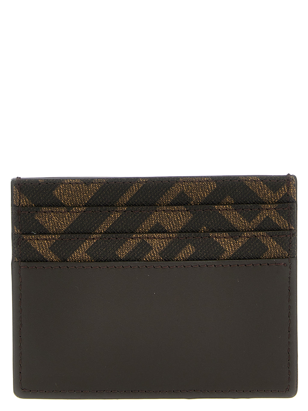 Fendi Brown Calf Leather Bos Taurus Cardholder