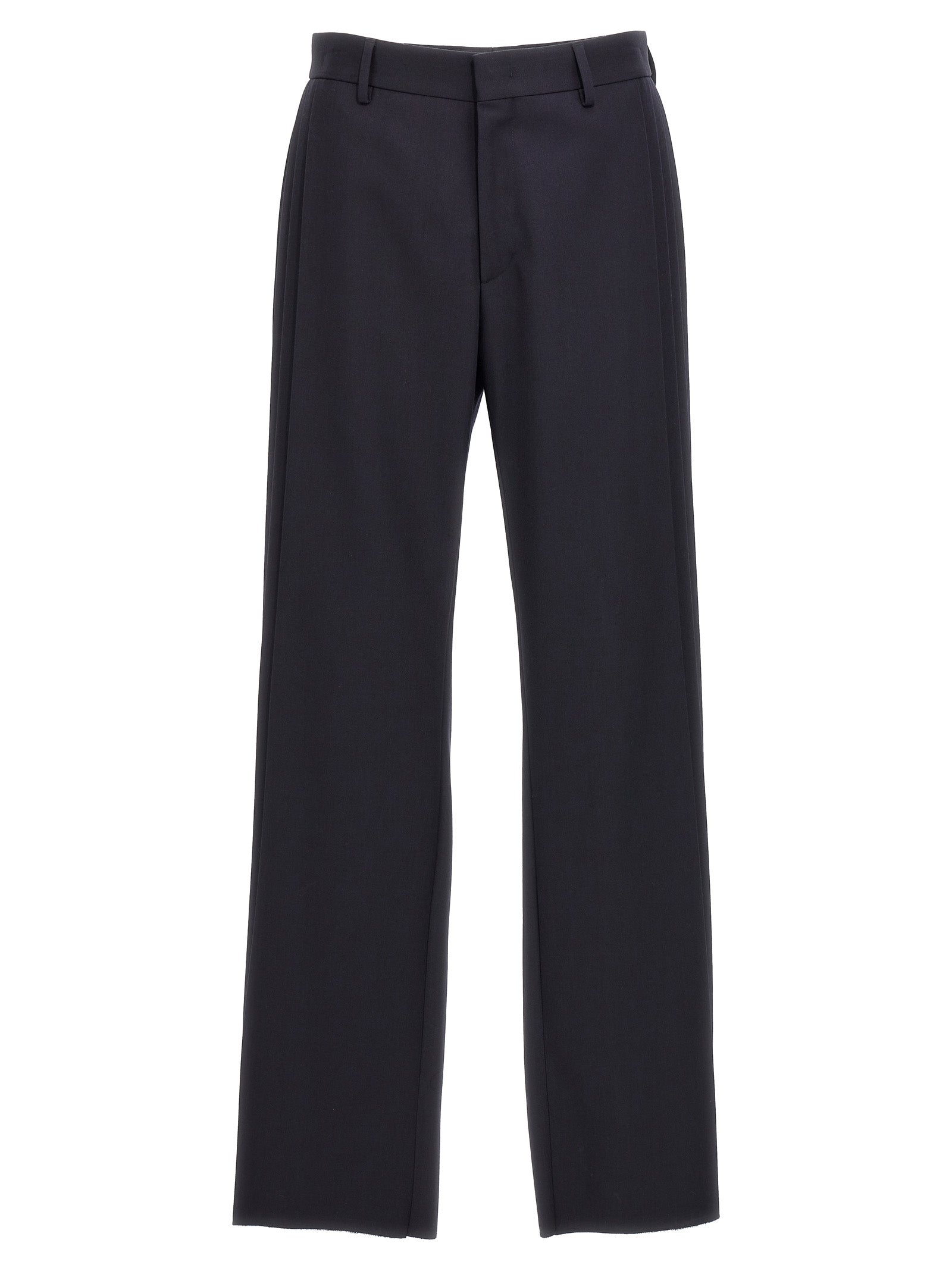 Pantalon décontracté en polyester bleu de la marque Fendi, style casual avec coupe confortable et détails modernes.