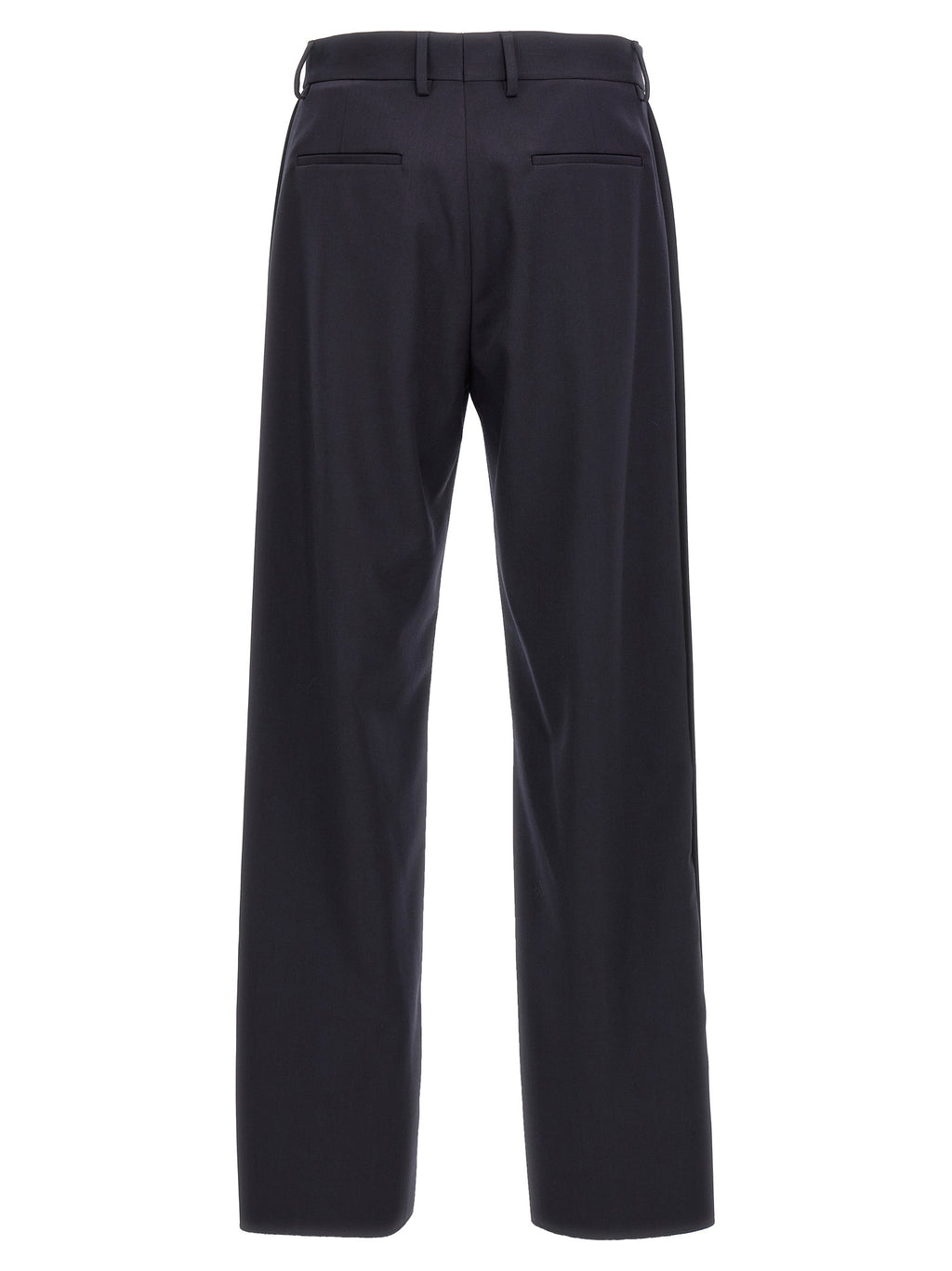 Pantalons décontractés en polyester bleu de la marque Fendi, coupe confortable et style élégant pour un look casual.