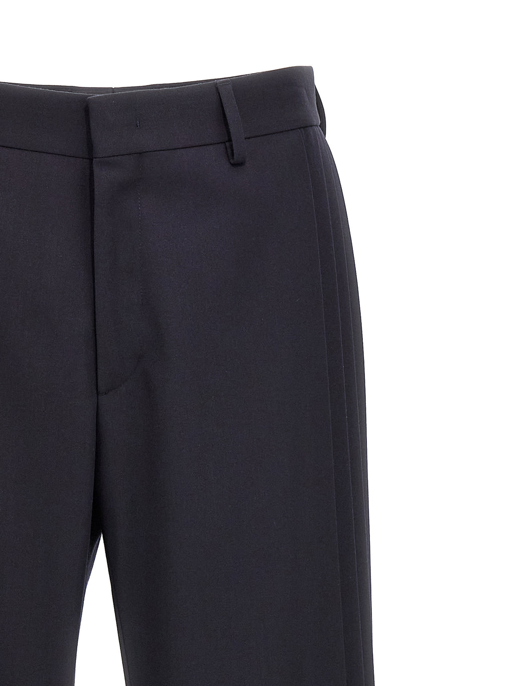 Pantalons décontractés en polyester bleu de Fendi, coupe classique et détail moderne, pour un style chic et confortable.