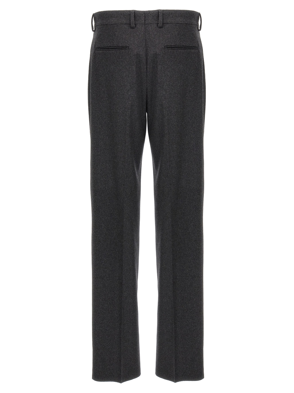 Pantalon décontracté en cachemire gris de Fendi, vue de face, tissu doux et élégant, style casual et sophistiqué.