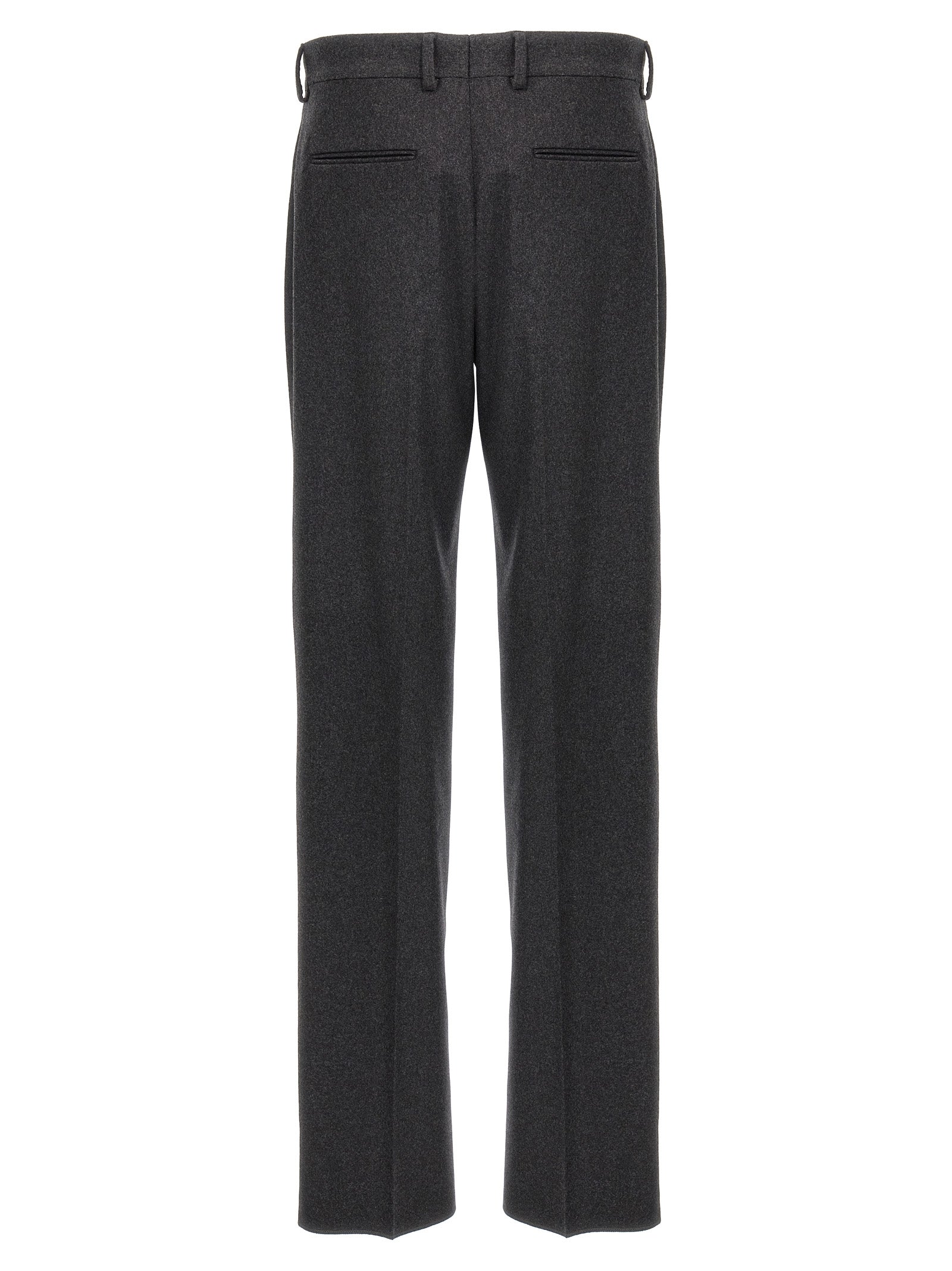 Pantalon décontracté en cachemire gris de Fendi, vue de face, tissu doux et élégant, style casual et sophistiqué.