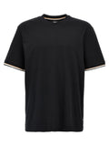 T-shirt en coton noir de Hugo Boss, coupe classique, logo discret sur la poitrine, idéal pour un style décontracté.