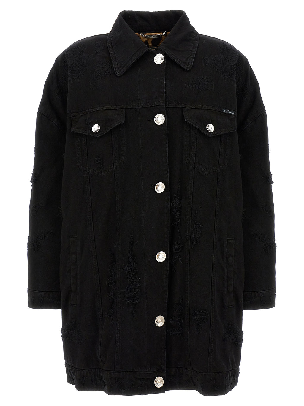 Dolce & Gabbana Schwarze Jeansjacke aus Baumwolle