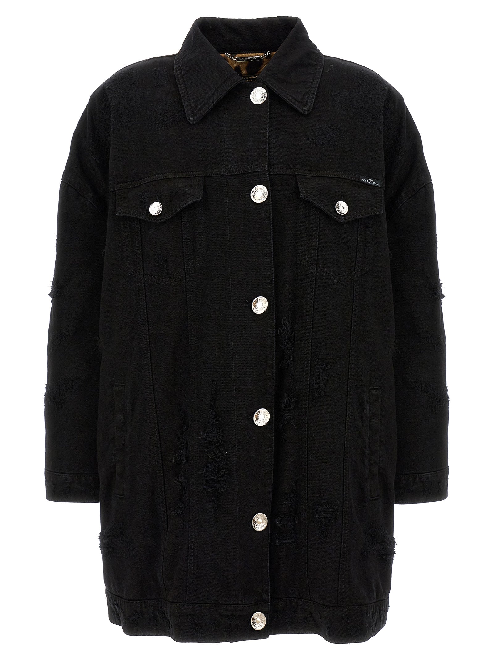 Dolce & Gabbana Schwarze Jeansjacke aus Baumwolle