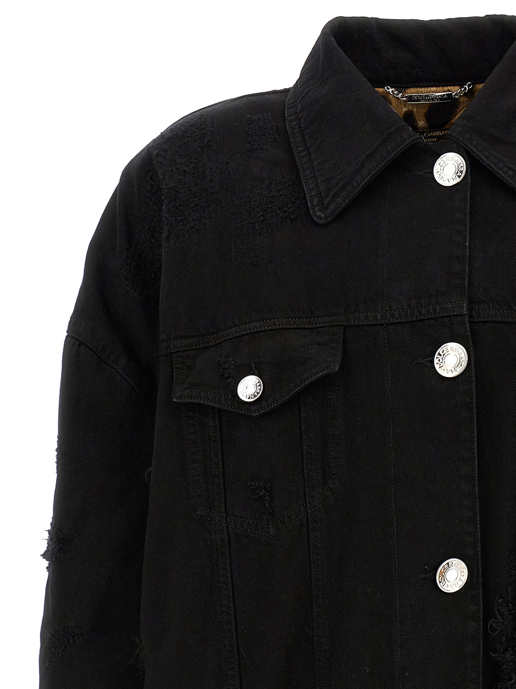 Dolce & Gabbana Schwarze Jeansjacke aus Baumwolle