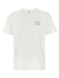 T-shirt blanc en coton de la marque Burberry, coupe classique avec logo discret visible sur le devant.