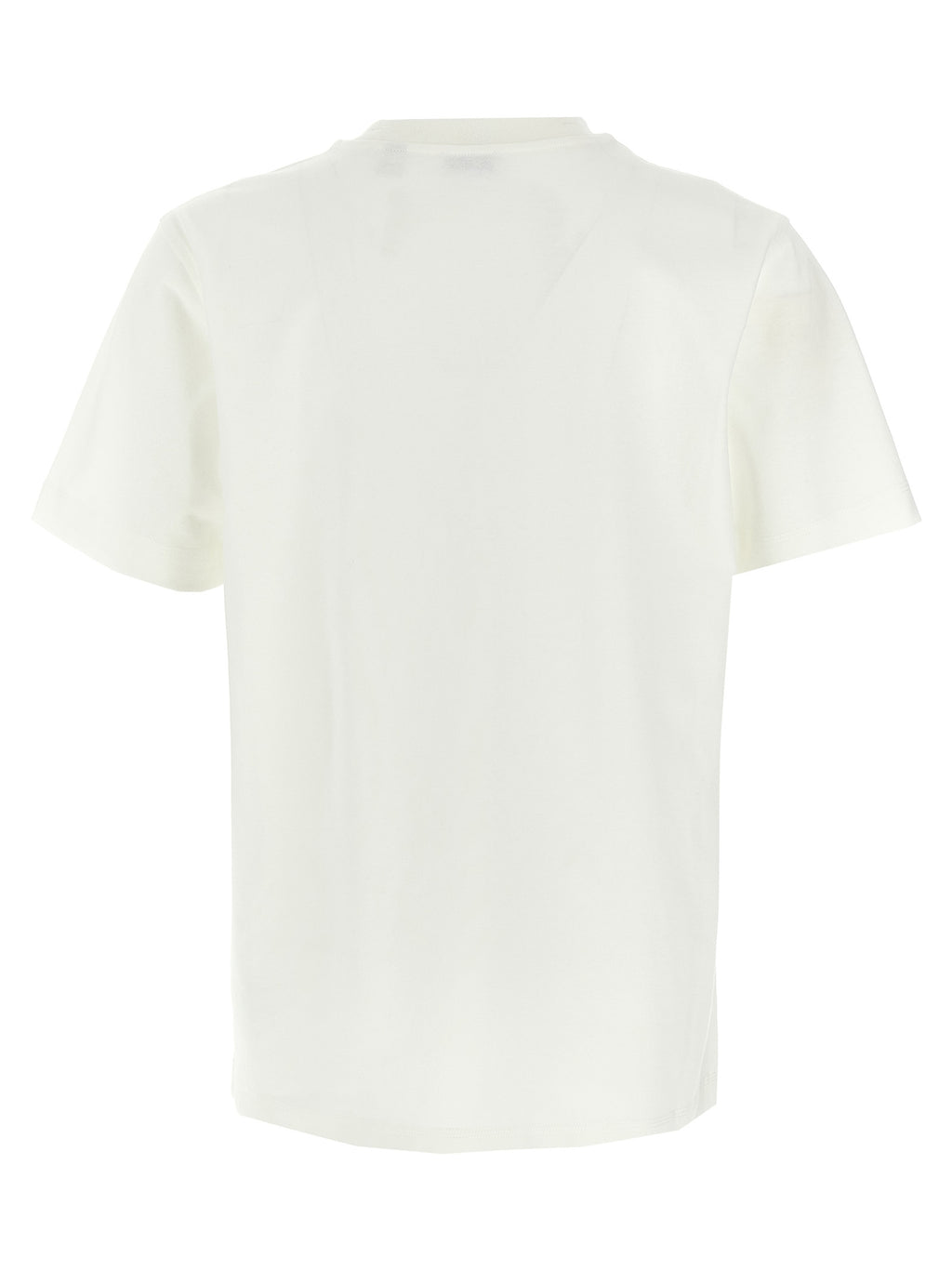T-shirt blanc en coton de la marque Burberry, coupe classique avec logo discret sur le devant.