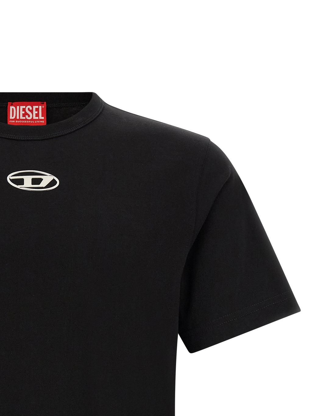Diesel Schwarzes Baumwoll-T-Shirt