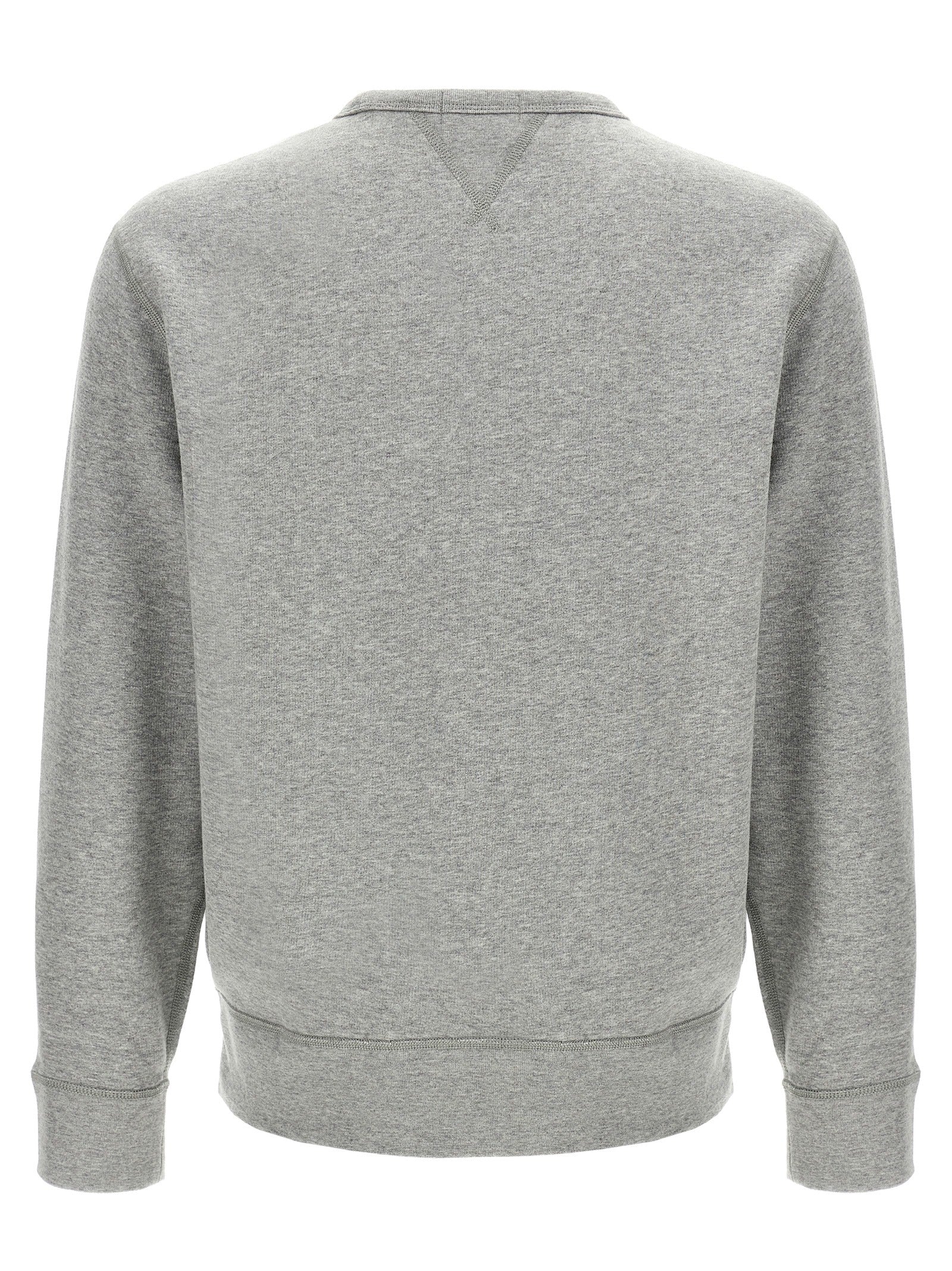 Pull gris en coton de Polo Ralph Lauren, sweat-shirt décontracté avec logo brodé sur la poitrine, image 10888219