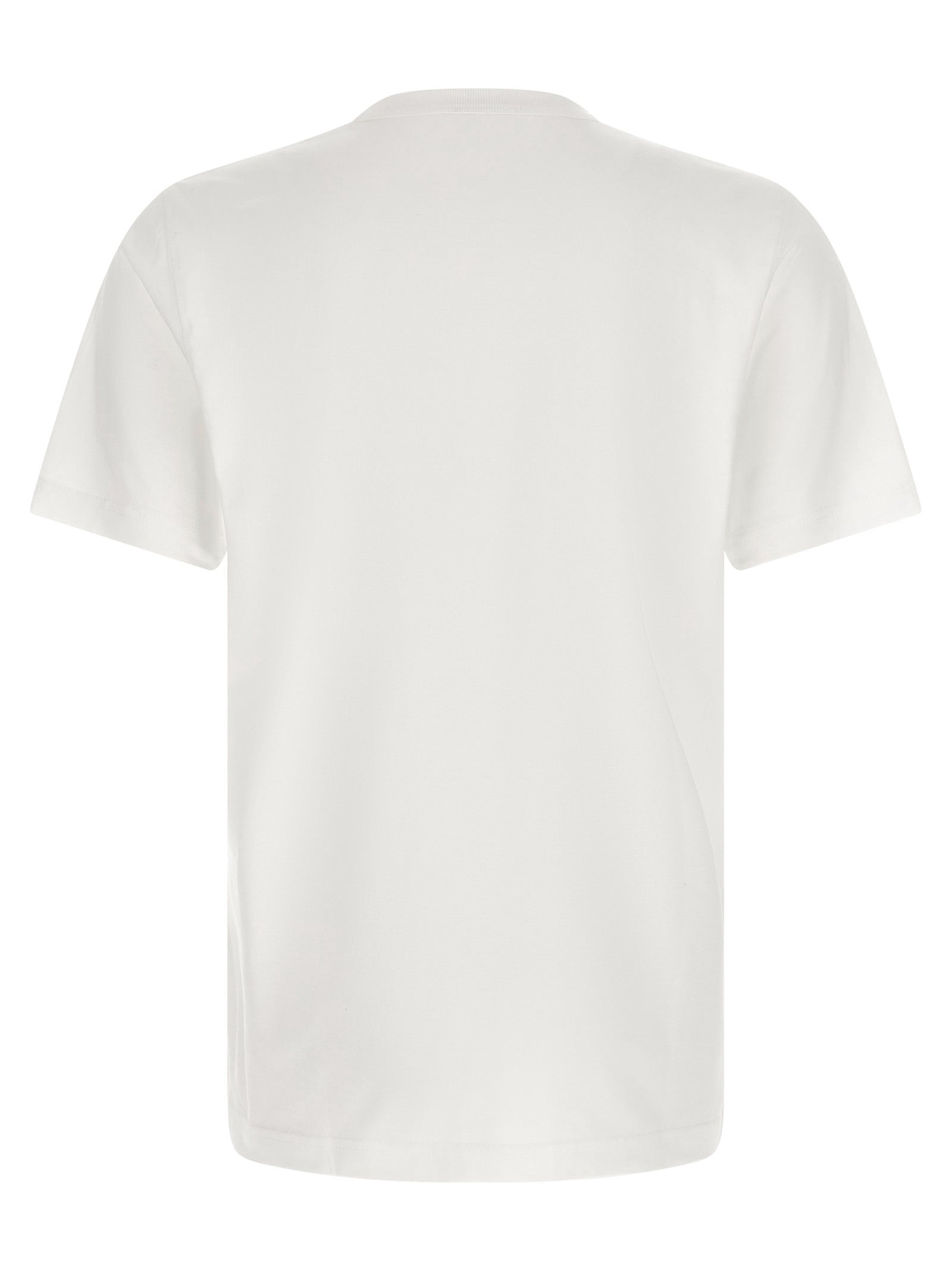T-shirt blanc en coton de la marque Diesel, coupe classique, vue de face sur un fond neutre.