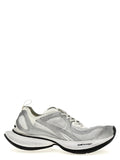 Baskets de sport en polyester gris Balenciaga, chaussures athlétiques modernes avec design élégant et confort.