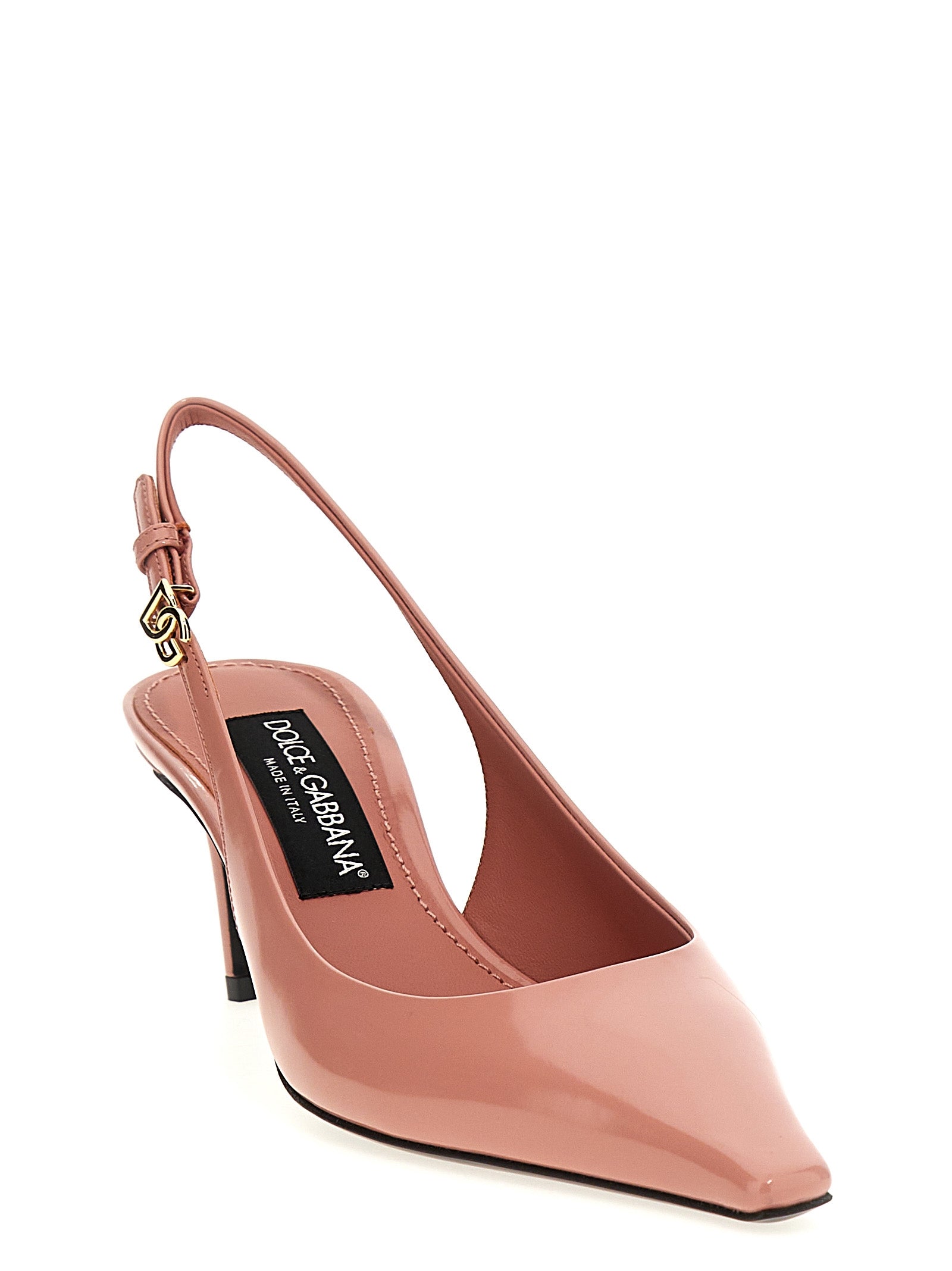 Escarpins Dolce & Gabbana en cuir de veau multicolore avec talon moyen, élégants et sophistiqués pour femmes.