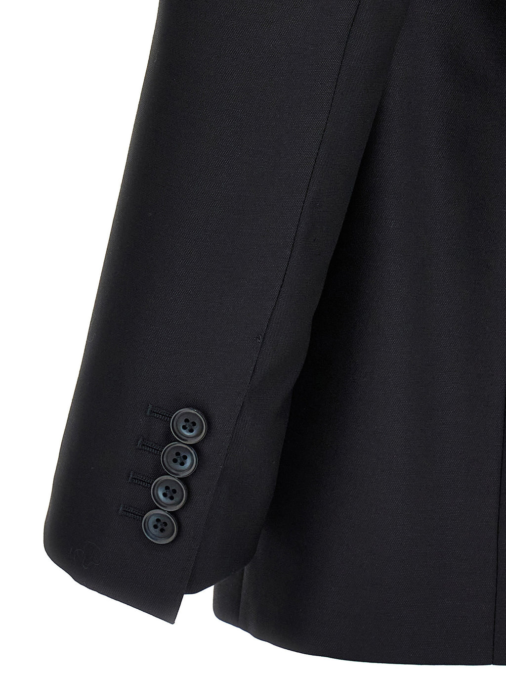 Costume deux pièces en laine vierge bleue Dolce & Gabbana, veste et pantalon élégants pour homme.