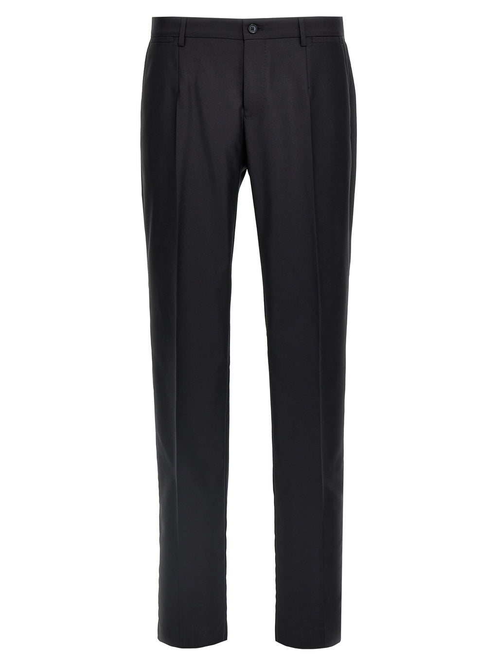 Costume deux pièces en laine vierge bleue Dolce & Gabbana, veste et pantalon élégants pour homme.