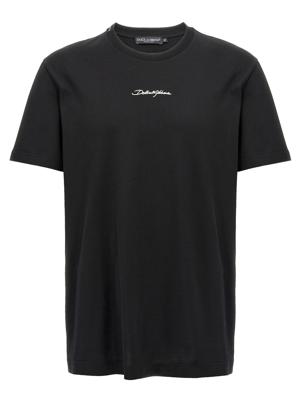 Dolce & Gabbana Schwarzes Baumwoll-T-Shirt