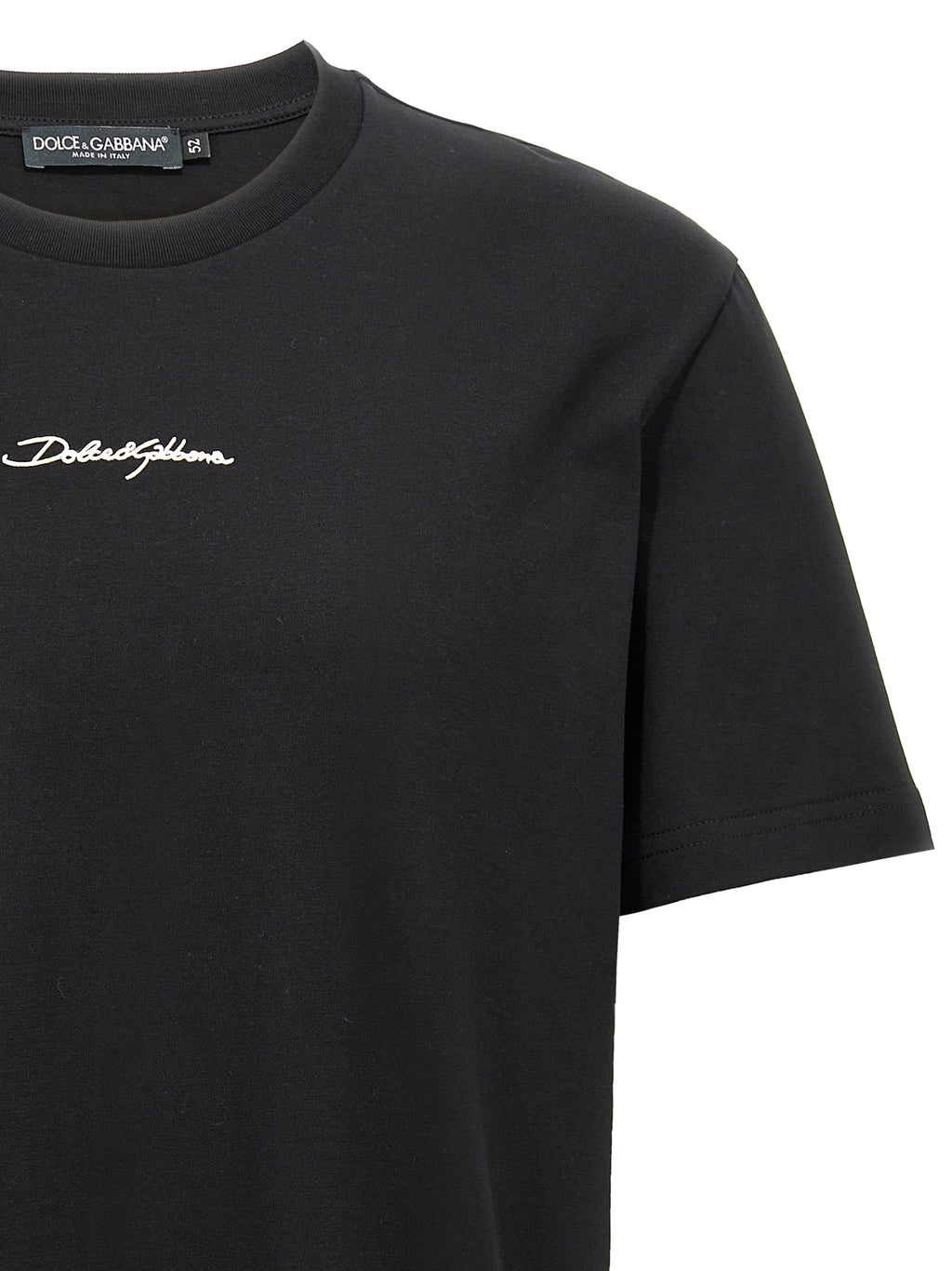 Dolce & Gabbana Schwarzes Baumwoll-T-Shirt