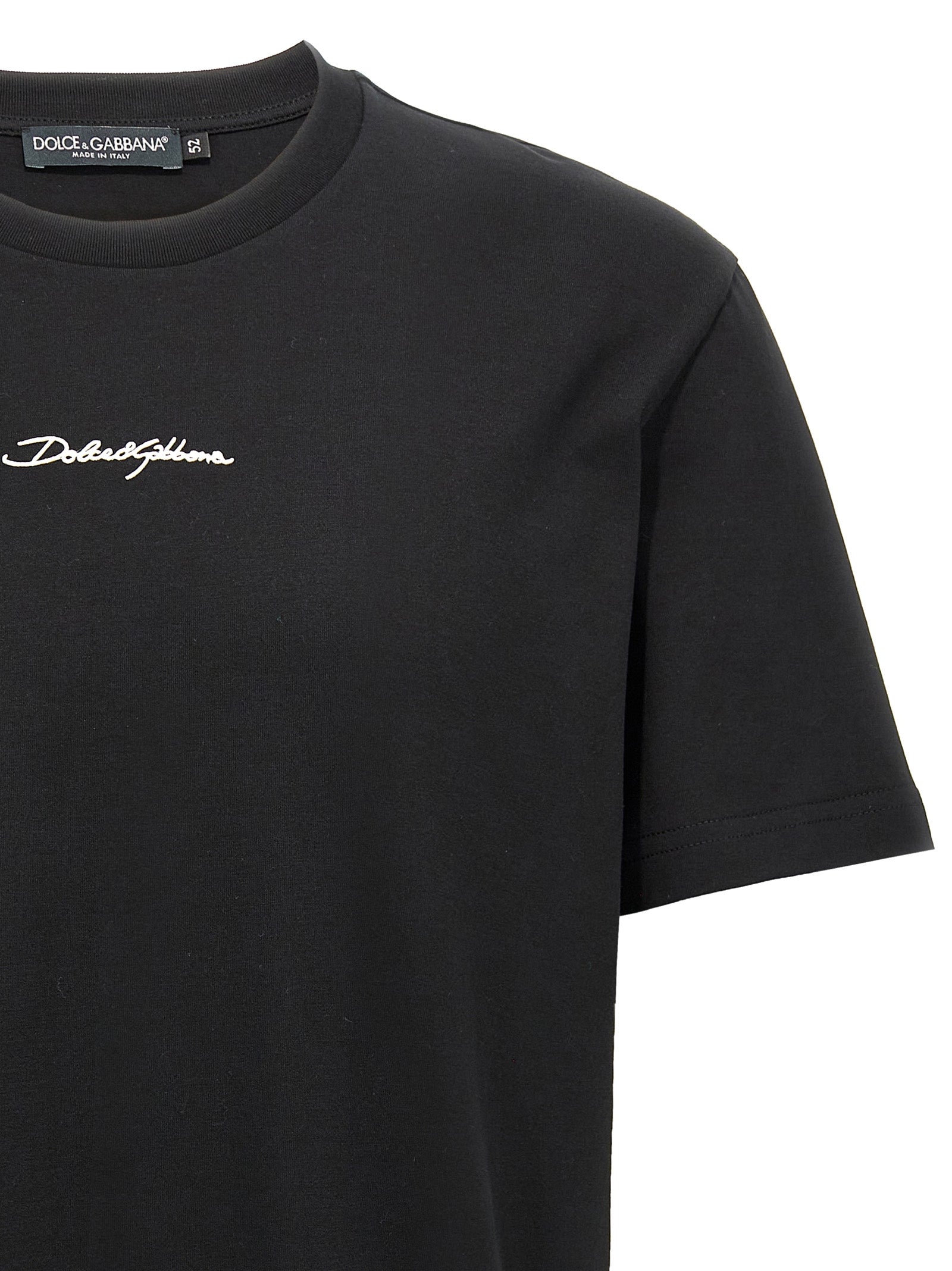 Dolce & Gabbana Schwarzes Baumwoll-T-Shirt