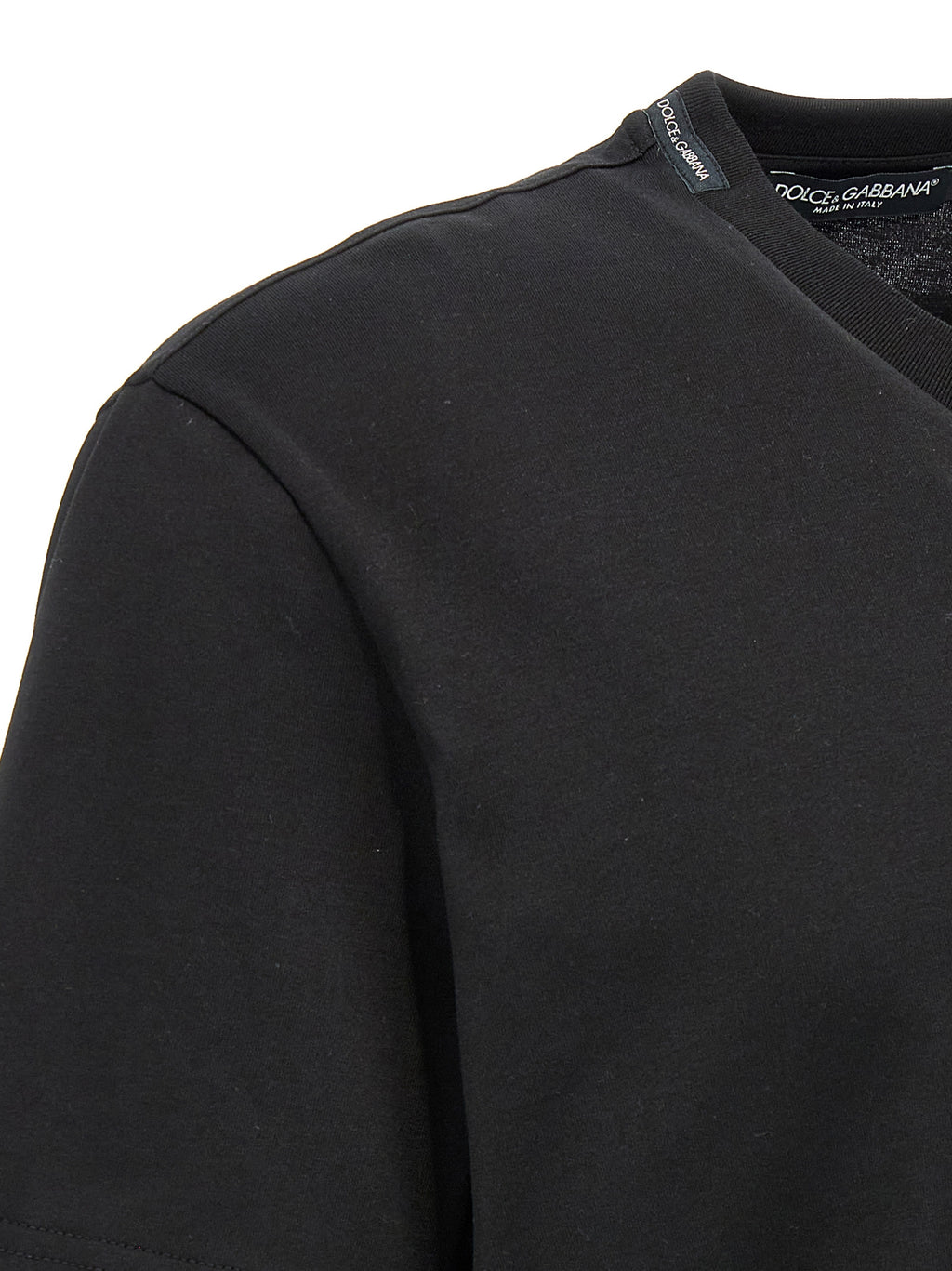 Dolce & Gabbana Schwarzes Baumwoll-T-Shirt