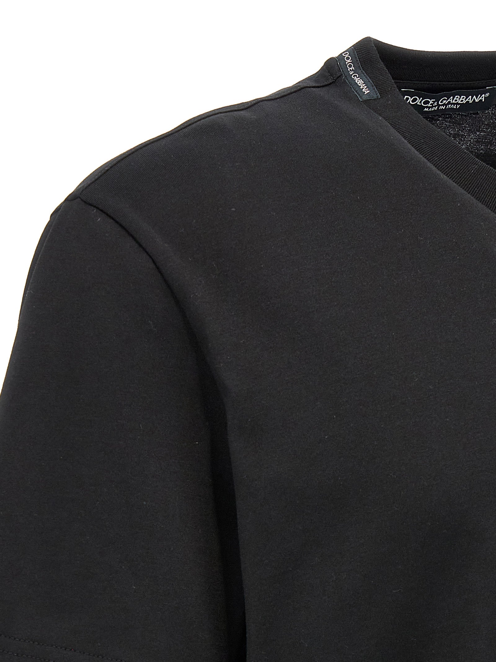Dolce & Gabbana Schwarzes Baumwoll-T-Shirt