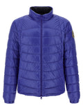Moncler Blaue Polyamid-Jacke in voller Länge