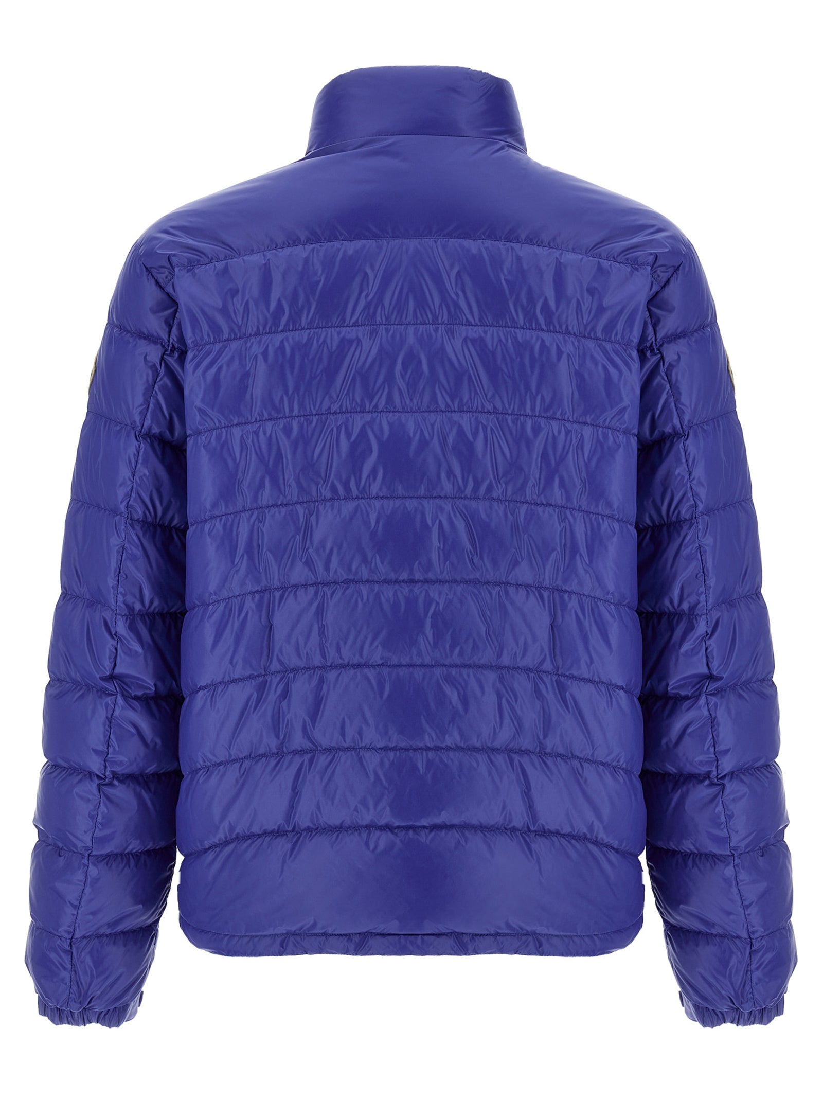 Moncler Blaue Polyamid-Jacke in voller Länge