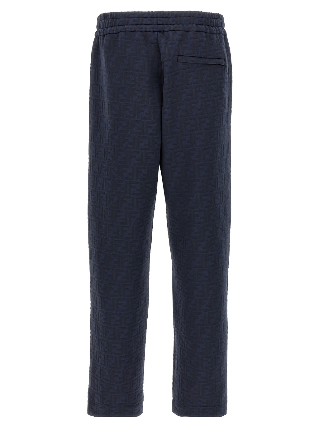 Pantalons de sport en polyester bleu Fendi, joggers de fitness confortables avec logo Fendi sur la jambe.