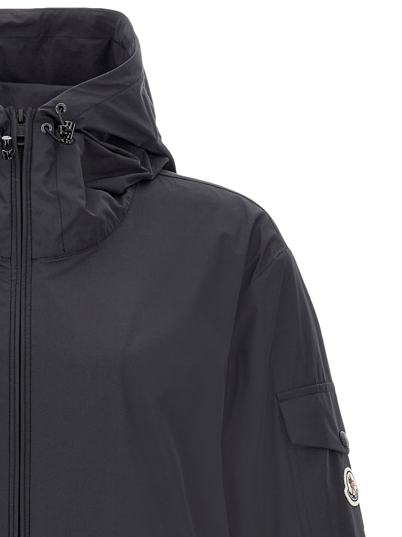 Moncler Schwarze Polyester-Shelljacke
