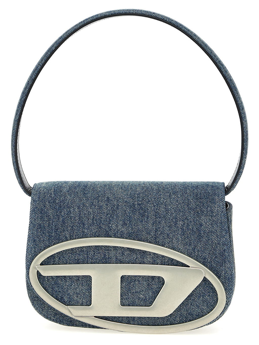 Sac à épaule Diesel en coton bleu, élégant et pratique avec détails modernes, idéal pour un style décontracté.