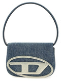 Sac à épaule Diesel en coton bleu, élégant et pratique avec détails modernes, idéal pour un style décontracté.
