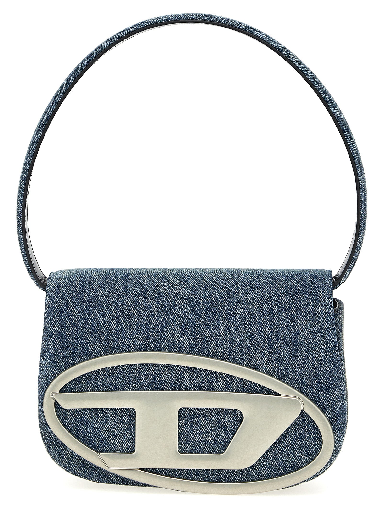 Sac à épaule Diesel en coton bleu, élégant et pratique avec détails modernes, idéal pour un style décontracté.