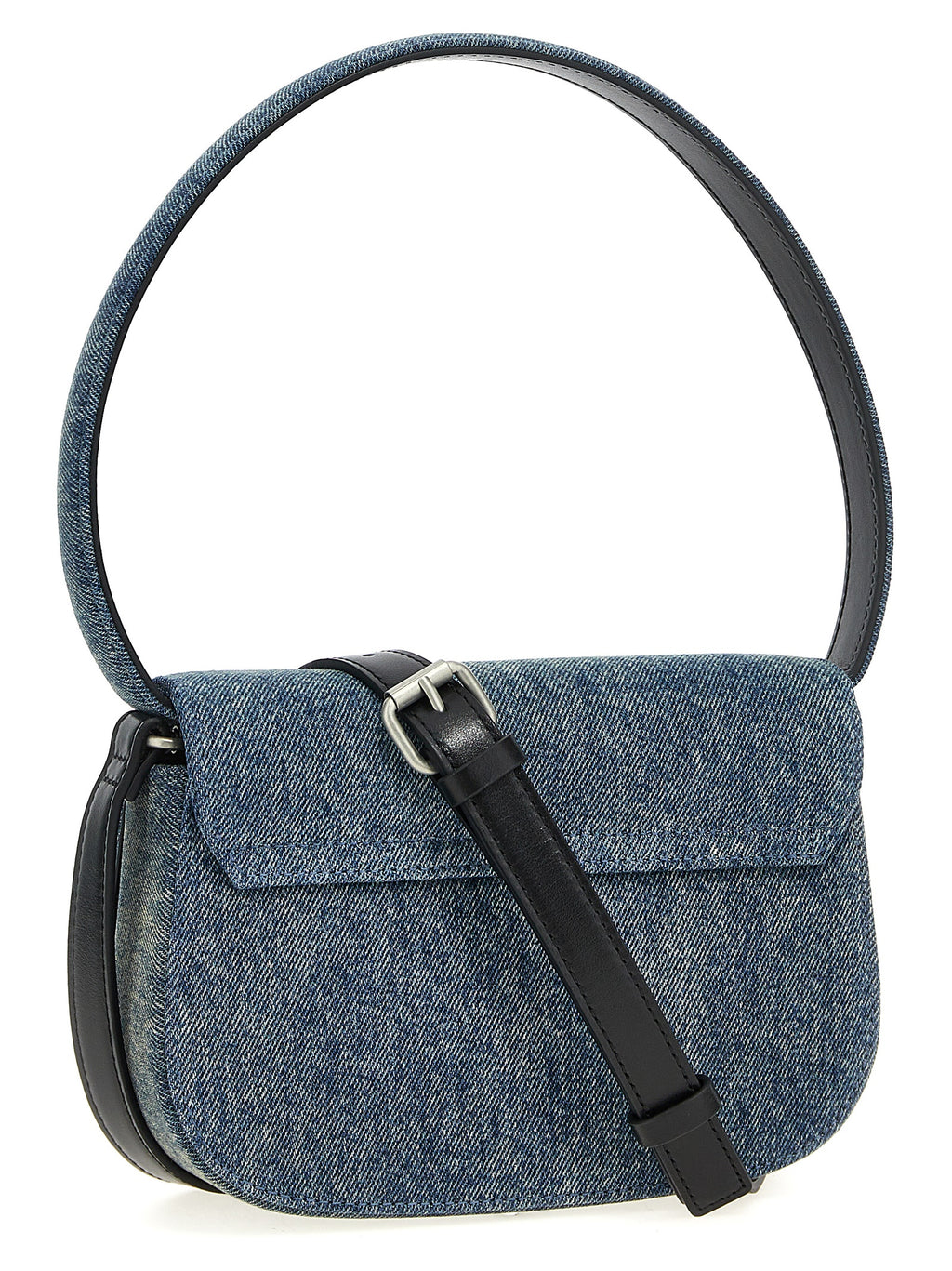Sac à bandoulière en coton bleu de marque Diesel, avec détails stylés et intérieur spacieux.