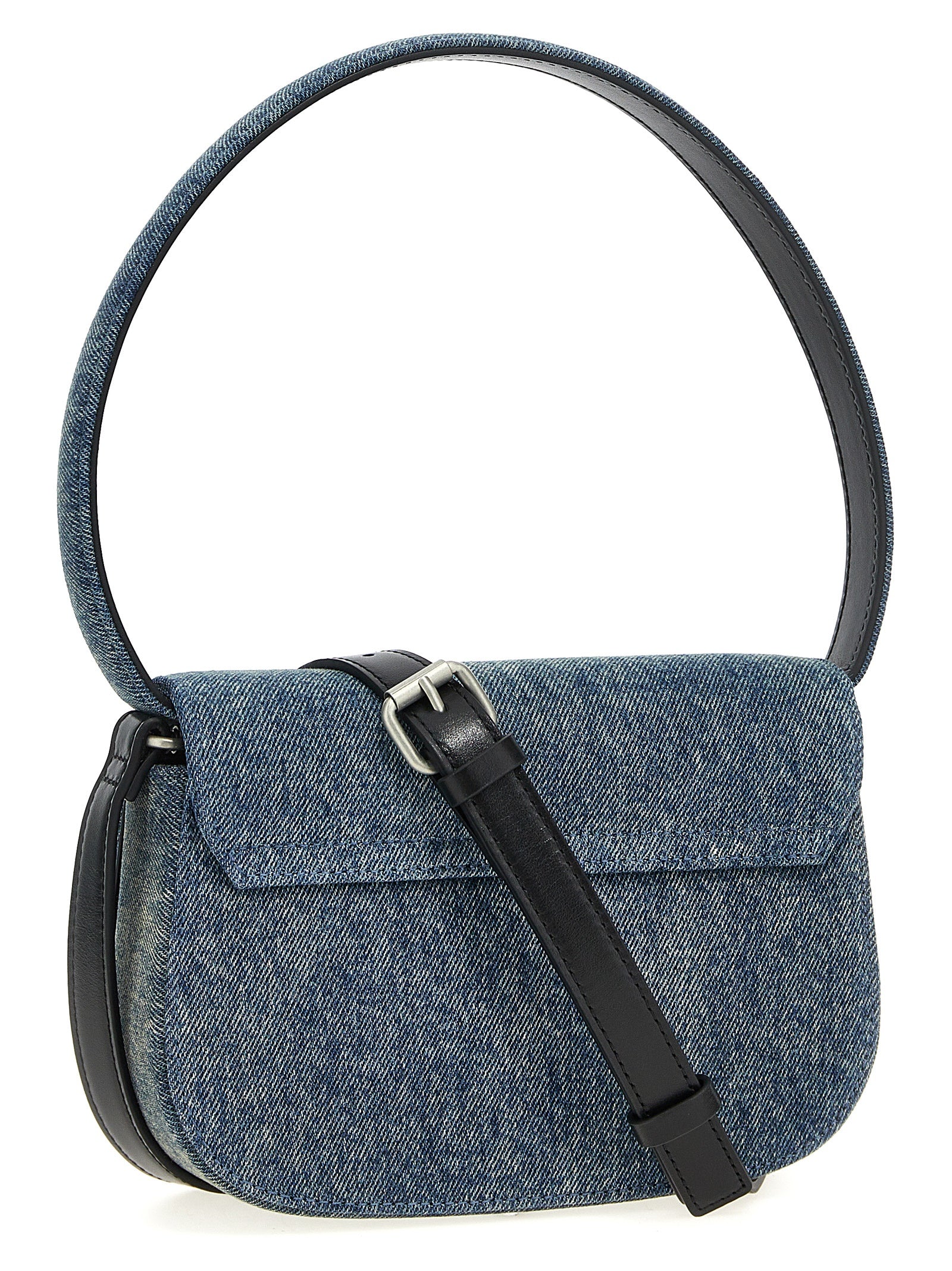 Sac à bandoulière en coton bleu de marque Diesel, avec détails stylés et intérieur spacieux.