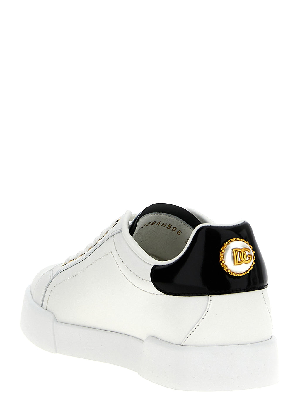 Dolce & Gabbana Bicolor-Low-Top-Sneakers aus Kalbsleder
