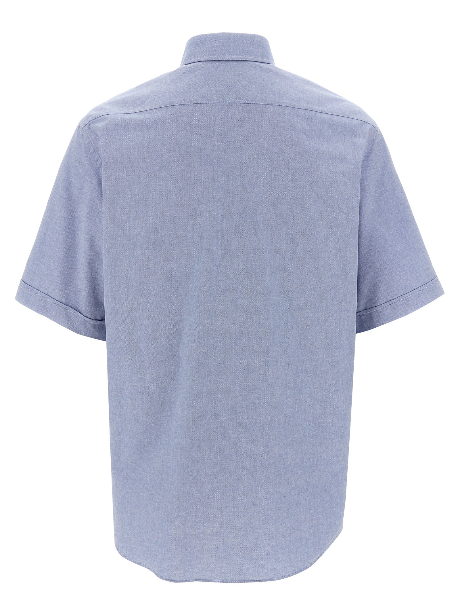 Blouse en coton bleu de Fendi, vêtement féminin élégant et confortable, avec détails de couture visibles.