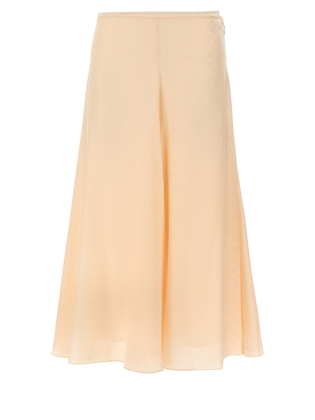 Jupe midi en soie multicolore Fendi, fluide et élégante, avec un motif vibrant, portée avec un style sophistiqué.