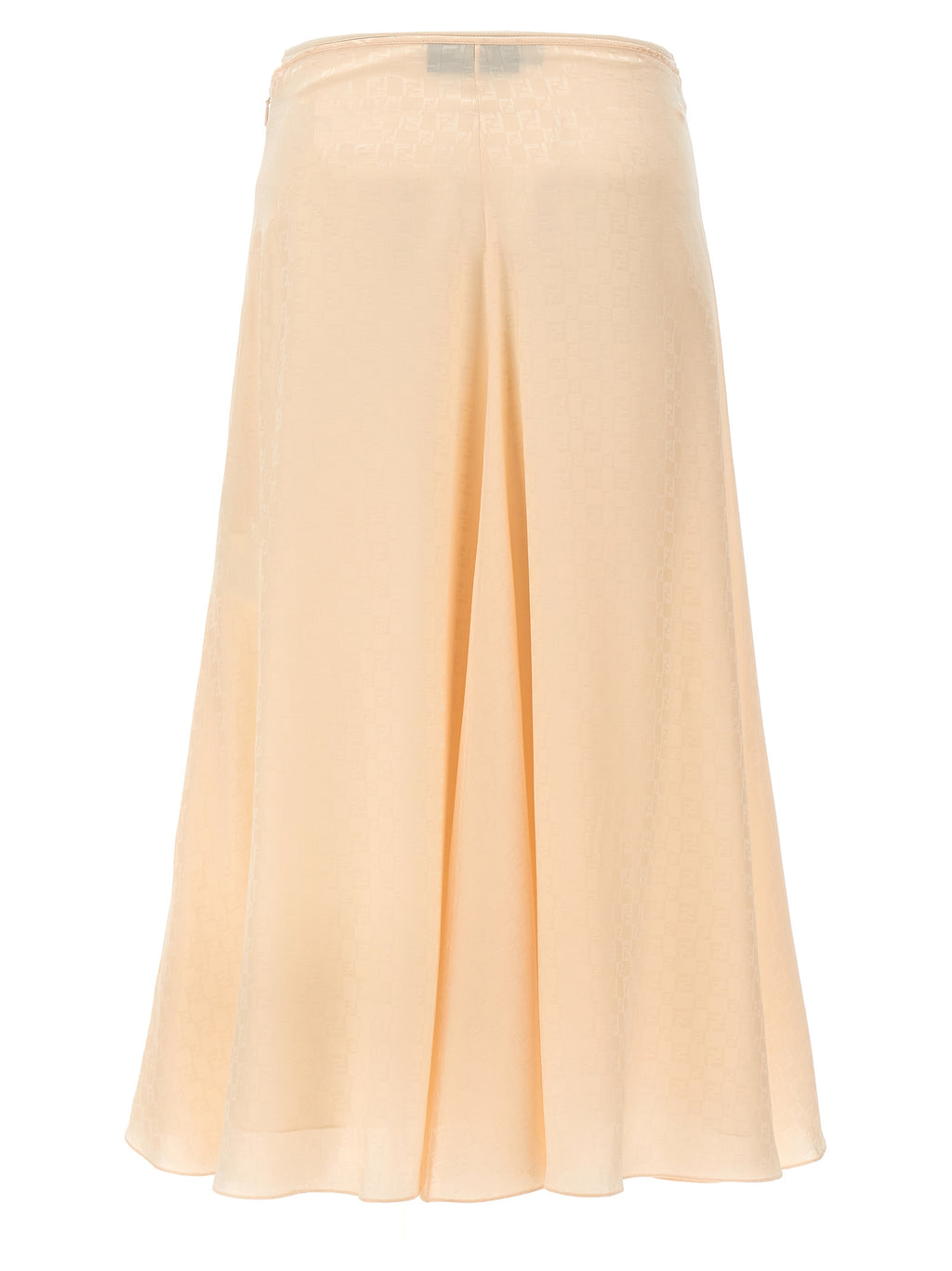 Jupe midi en soie multicolore de la marque Fendi, avec un motif élégant et fluide.
