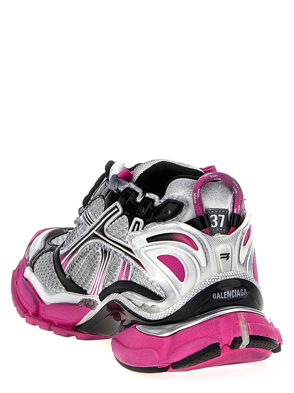 Chaussures de sport Balenciaga en polyéthylène multicolore, baskets athlétiques modernes et colorées.